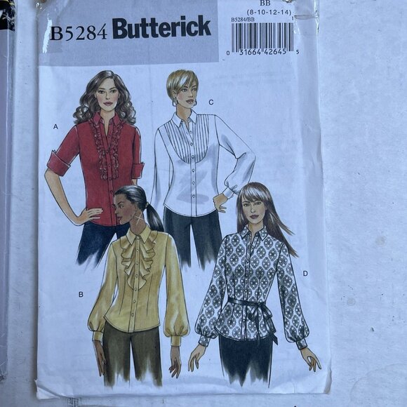 Sewing Pattern Womens Top Blouse Shirt Y2K Butterick 6865 B6284 McCalls 3668 - Picture 4 of 5
